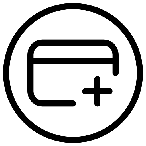 Credit card credit card plus payment icon