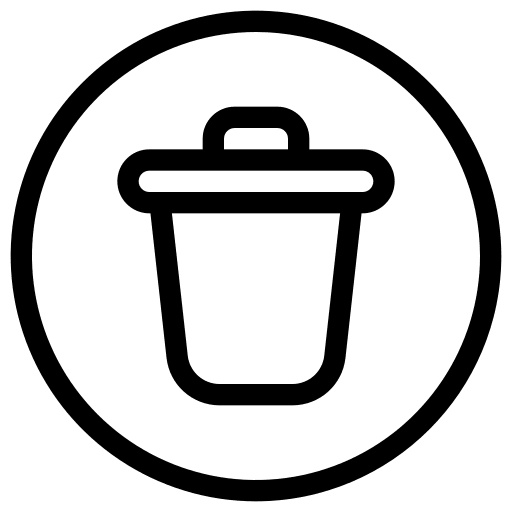 Delete symbol button garbage ui icon