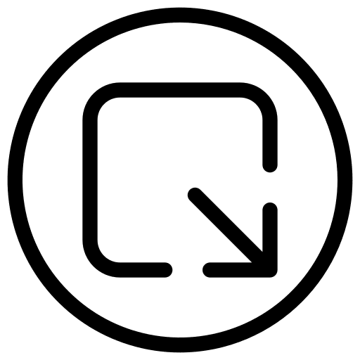 Fullscreen user interface arrow button icon