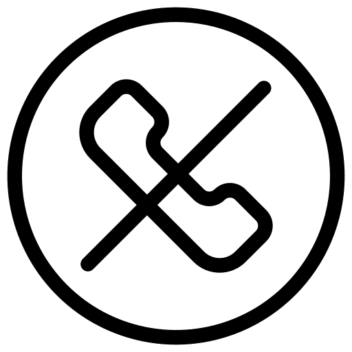 No call phone call slash user interface icon