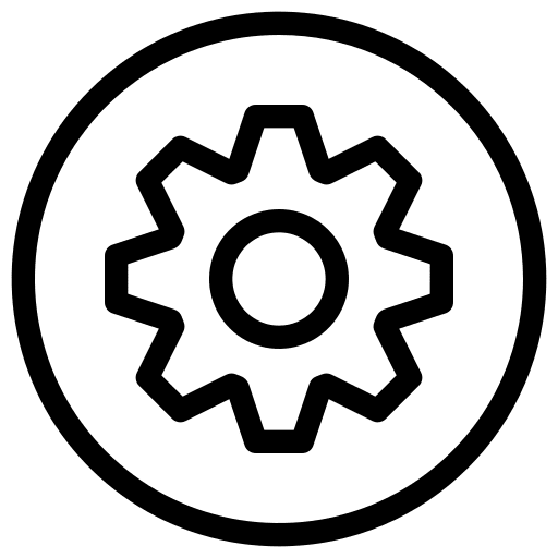 Setting ui gear user interface icon