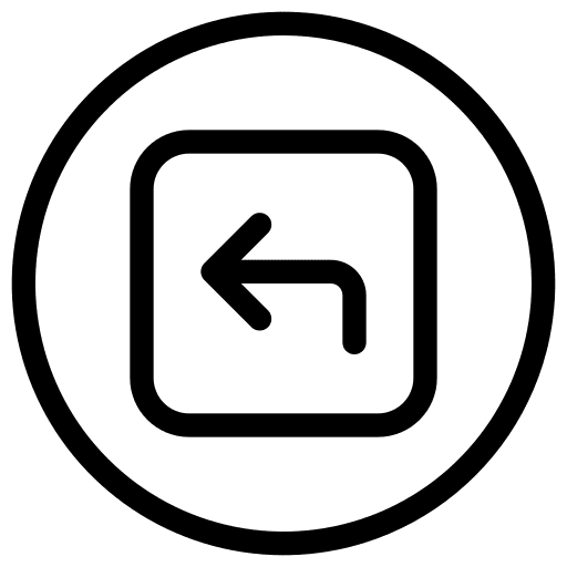 Left arrow turn left button ui icon