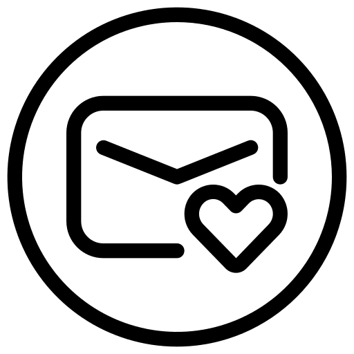 Message user interface love ui icon