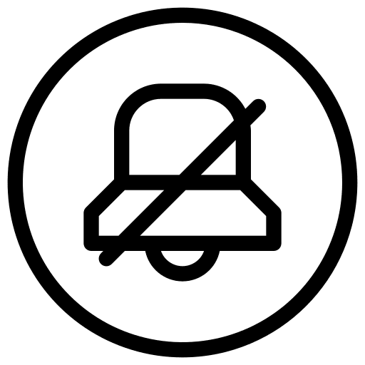 Mute bell slash ui icon
