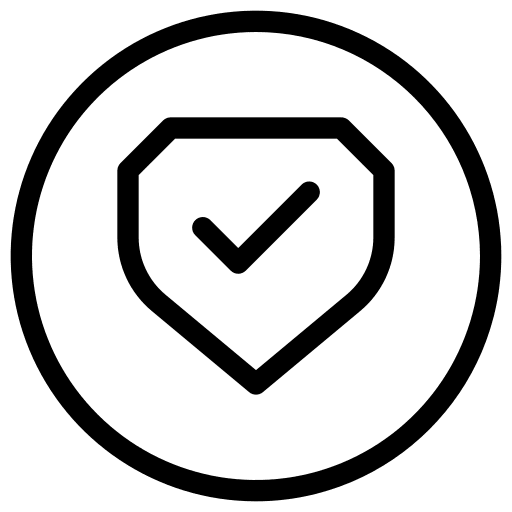 Shield check mark security ui icon