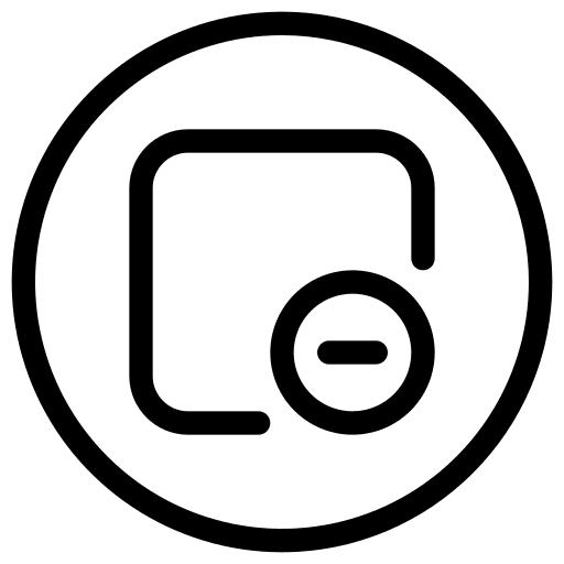 Substraction document user interface remove icon