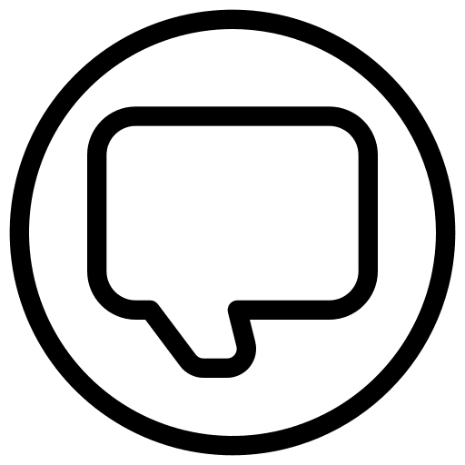 Chat user interface speech bubble communications icon