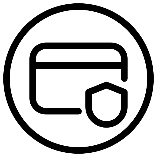 Credit card button payment debit card icon
