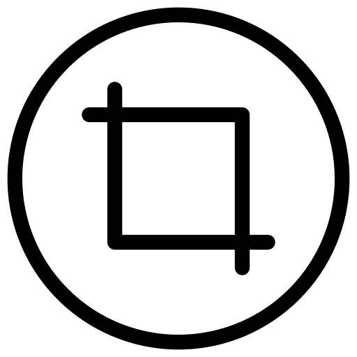 Crop user interface graphic tool crop icon