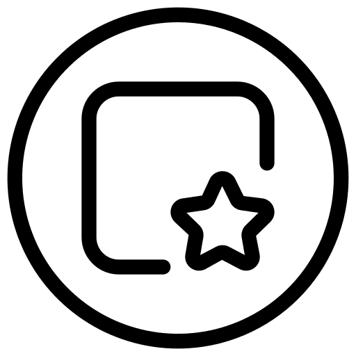 Favorite button ui star icon
