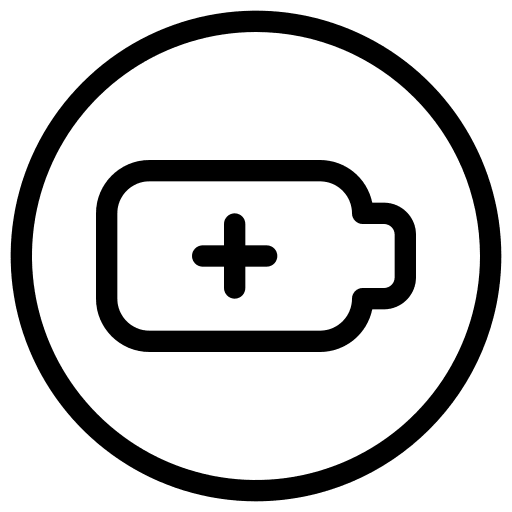 Battery charge button level icon