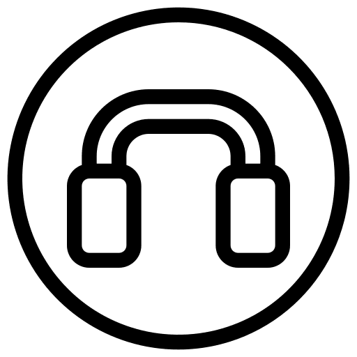 Headphone electronics sound audio icon
