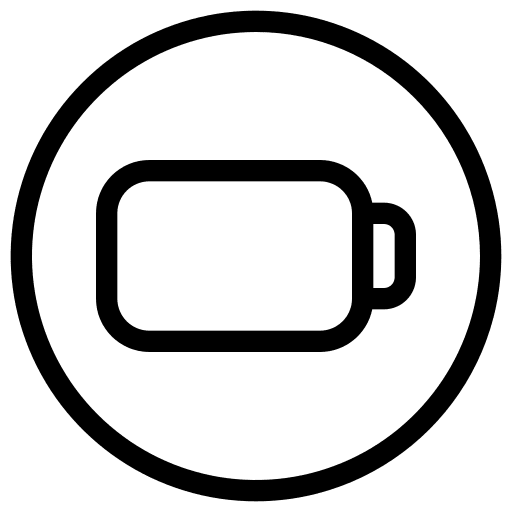 Battery status electronics level icon