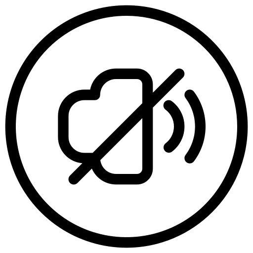 Mute button audio off user interface icon