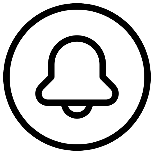 Notification bell user interface ui alert icon