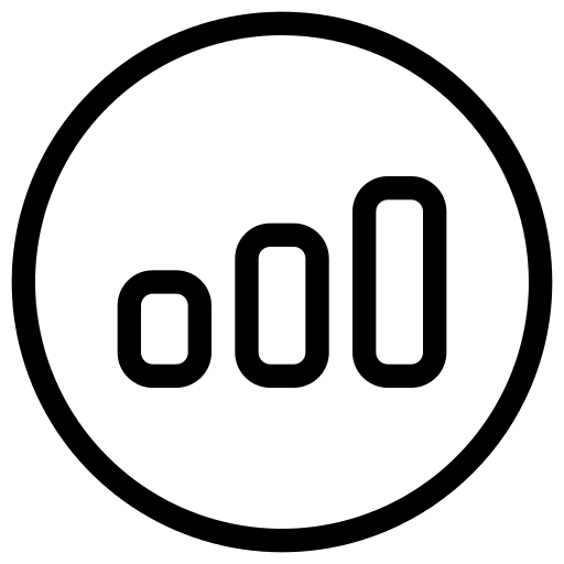 Signal coverage button range icon