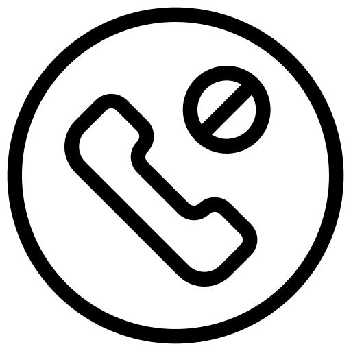 Call blocked user interface button icon