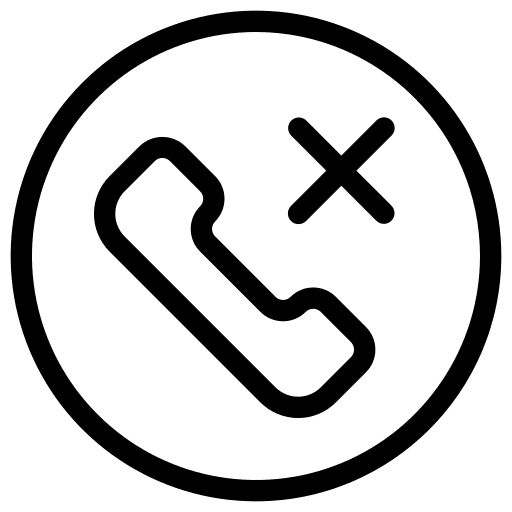 Call telephone receiver missed call icon