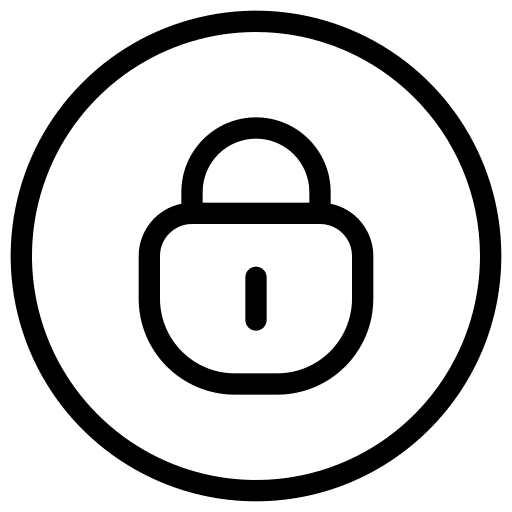 Padlock security button ui icon