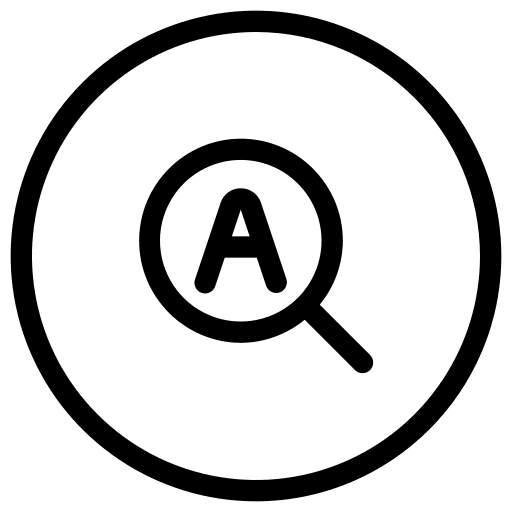 Search user interface button magnifying glass icon