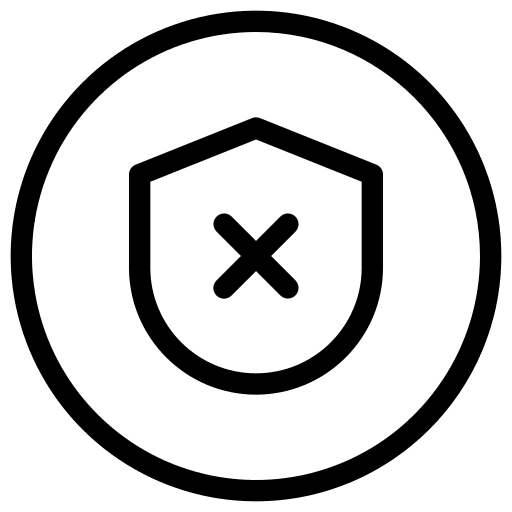 Shield button ui unsecure icon