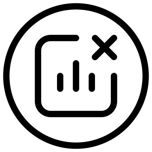 Signal cross mark ui signal icon