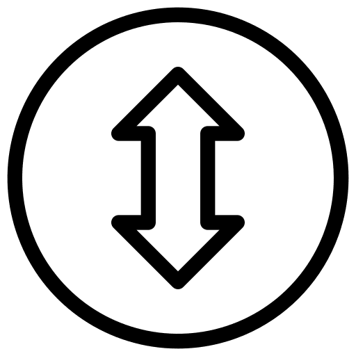 Two arrows two arrows down user interface icon