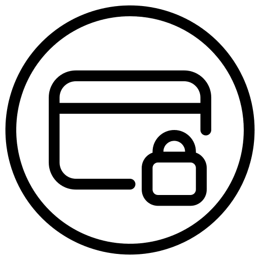 Credit card security payment padlock icon