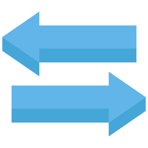 Opposite arrows two arrows transfer opposite arrows icon
