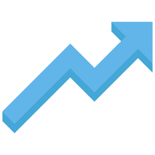 Up arrow business up arrow growing icon