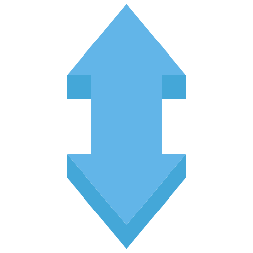Double arrow up and down vertical double arrow icon