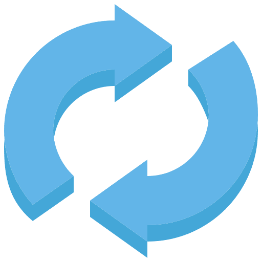 Recycle circular arrows arrows ongoing icon