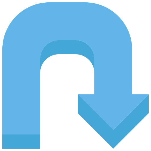 U turn arrow arrows navigation icon