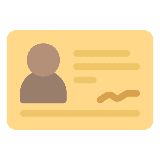 Identification card personal id personal identification identification card icon