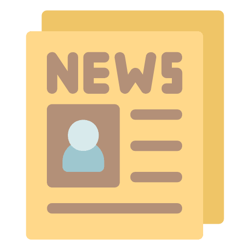 Newspaper election news voting icon Newspaper election news voting icon