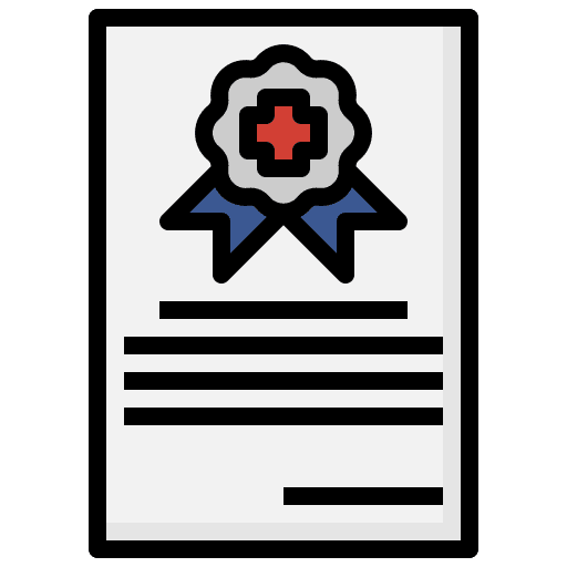 Medical certificate certificate patent contract icon Medical certificate certificate patent contract icon