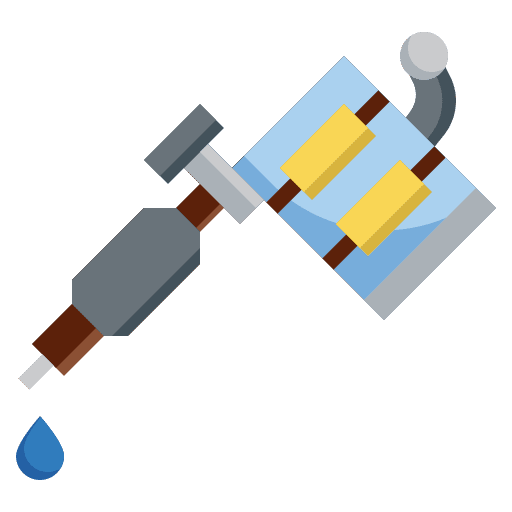 Tatoo machine needle art art and design icon