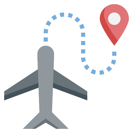 Airplane route transportation flight icon Airplane route transportation flight icon