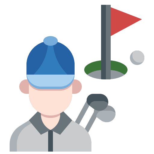 Golf player sports and competition athlete caddy icon Golf player sports and competition athlete caddy icon