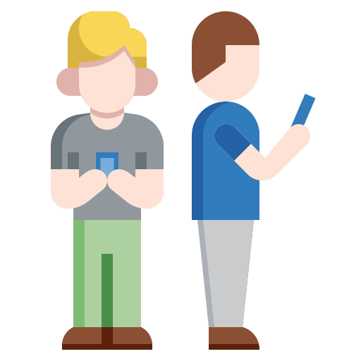 Phubbing smartphone communications people icon Phubbing smartphone communications people icon