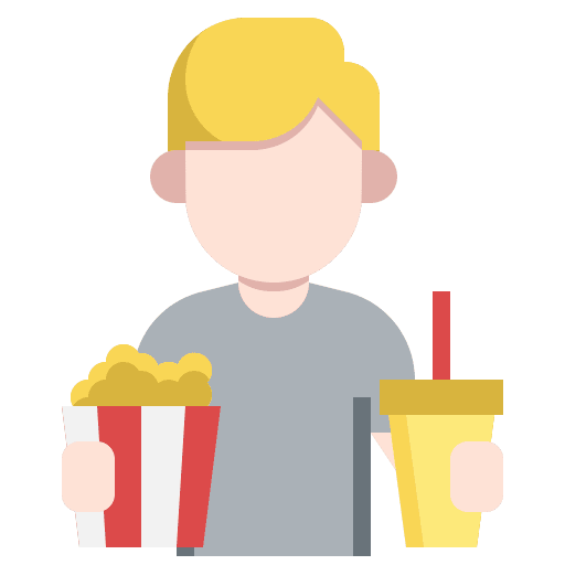 Watching a movie user man entertainment icon Watching a movie user man entertainment icon