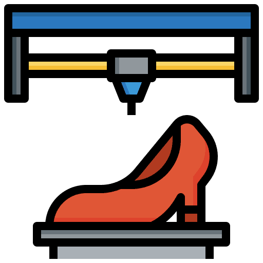 3d shoes 3d printing engineering production icon 3d shoes 3d printing engineering production icon