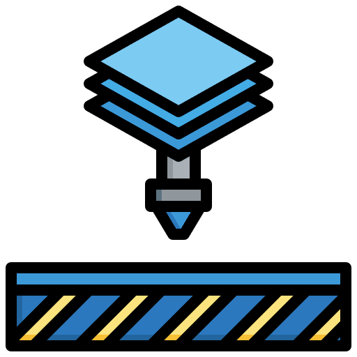 Layer production industry equipment icon Layer production industry equipment icon