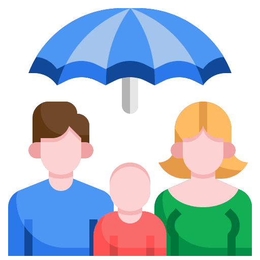 Life insurance father security parents icon