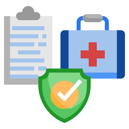 Medical insurance health report first aid kit medical insurance icon