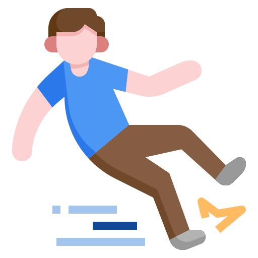 Slip security accident protection icon