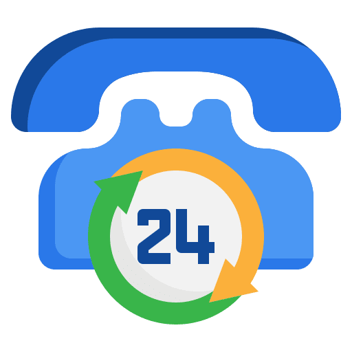 24 hours 24 hours assistance customer service icon