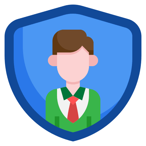 Agent user man shield icon Agent user man shield icon