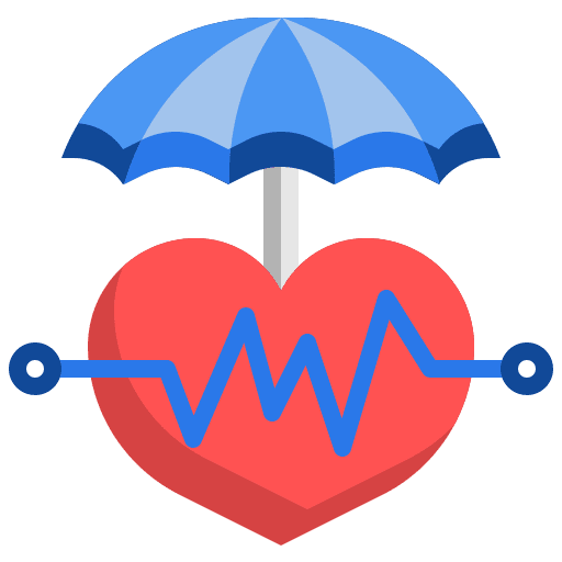 Heart life insurance security healthcare and medical icon Heart life insurance security healthcare and medical icon