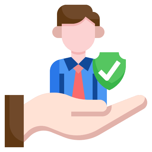 Life protection user life insurance man icon